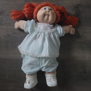Cabbage Patch Doll Girl Vintage Red Hair Blue Eyes 1978, 1982 With Clothes